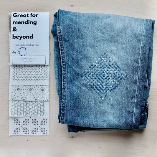 sashiko beyond mending jeans 4 transfers